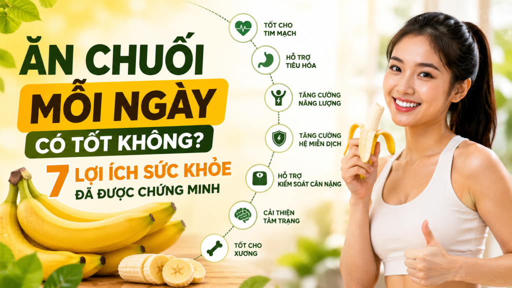 Ăn Chuối Mỗi Ngày Có Tốt Không? 7 Lợi Ích Sức Khỏe Đã Được Chứng Minh