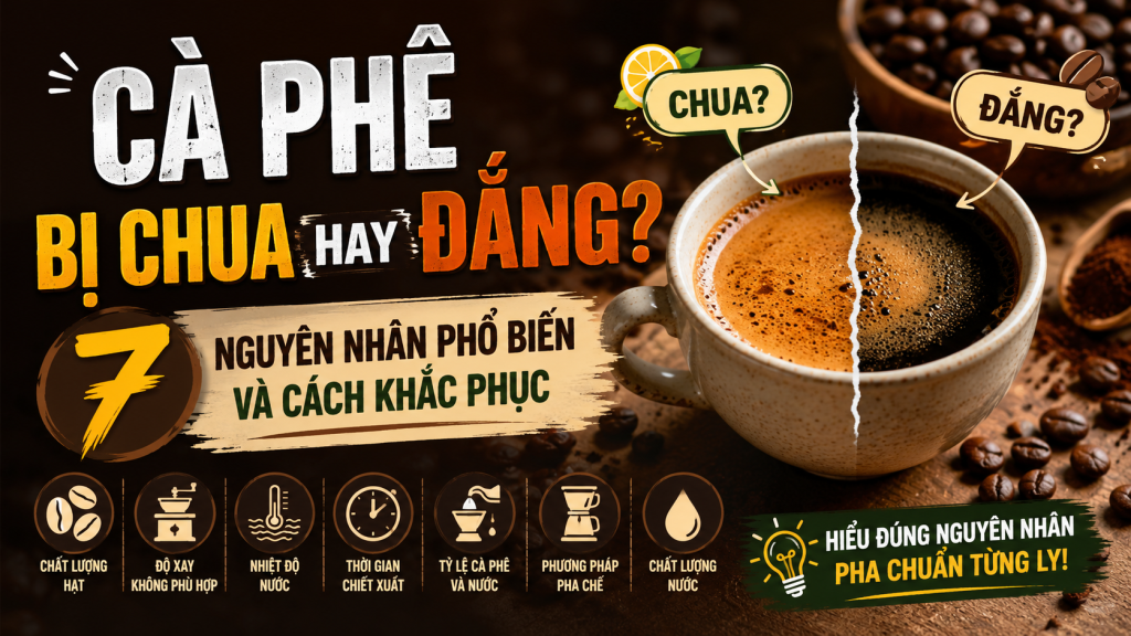 Cà Phê Bị Chua Hay Đắng? 7 Nguyên Nhân Phổ Biến Và Cách Khắc Phục