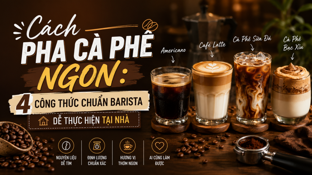 Cách Pha Cà Phê Ngon: 4 Công Thức Chuẩn Barista Dễ Thực Hiện Tại Nhà