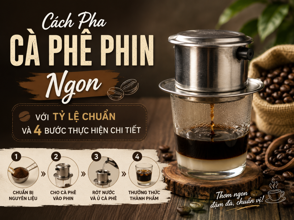 Cách Pha Cà Phê Phin Ngon Với Tỷ Lệ Chuẩn Và 4 Bước Thực Hiện Chi Tiết