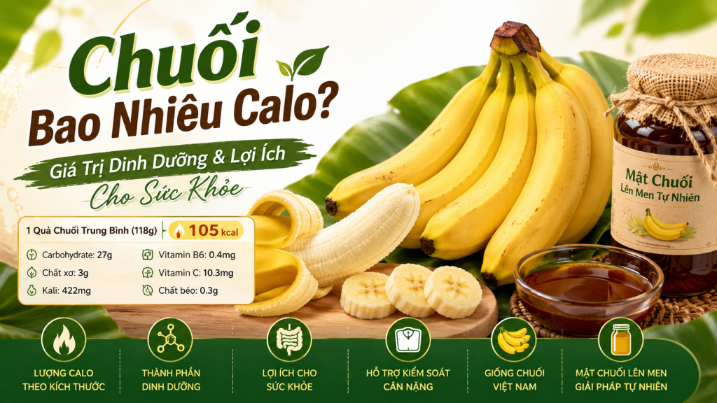 Chuối Có Bao Nhiêu Calo? Hàm Lượng Dinh Dưỡng & Lợi Ích Sức Khỏe