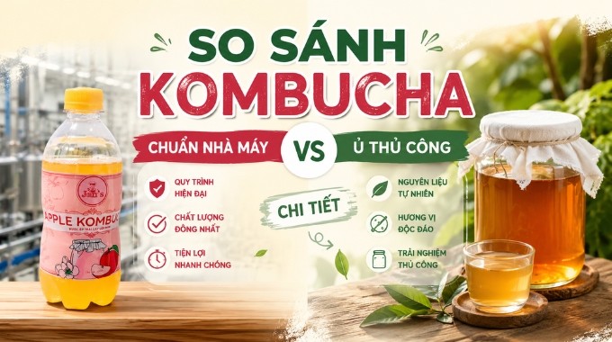 So Sánh Kombucha Chuẩn Nhà Máy Và Kombucha Ủ Thủ Công Chi Tiết