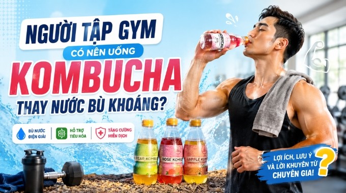 Người tập gym có nên uống Kombucha thay nước bù khoáng?